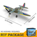 Blue Spitfire RC Airplane for Kids with 4-CH Xpilot Gyro Stabilizer - Velora Luxury Fashion
