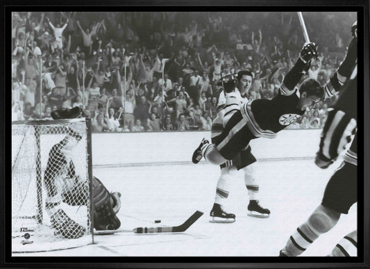 Bobby Orr 20x29 Framed Canvas Bruins The Goal-H - Velora Luxury Fashion