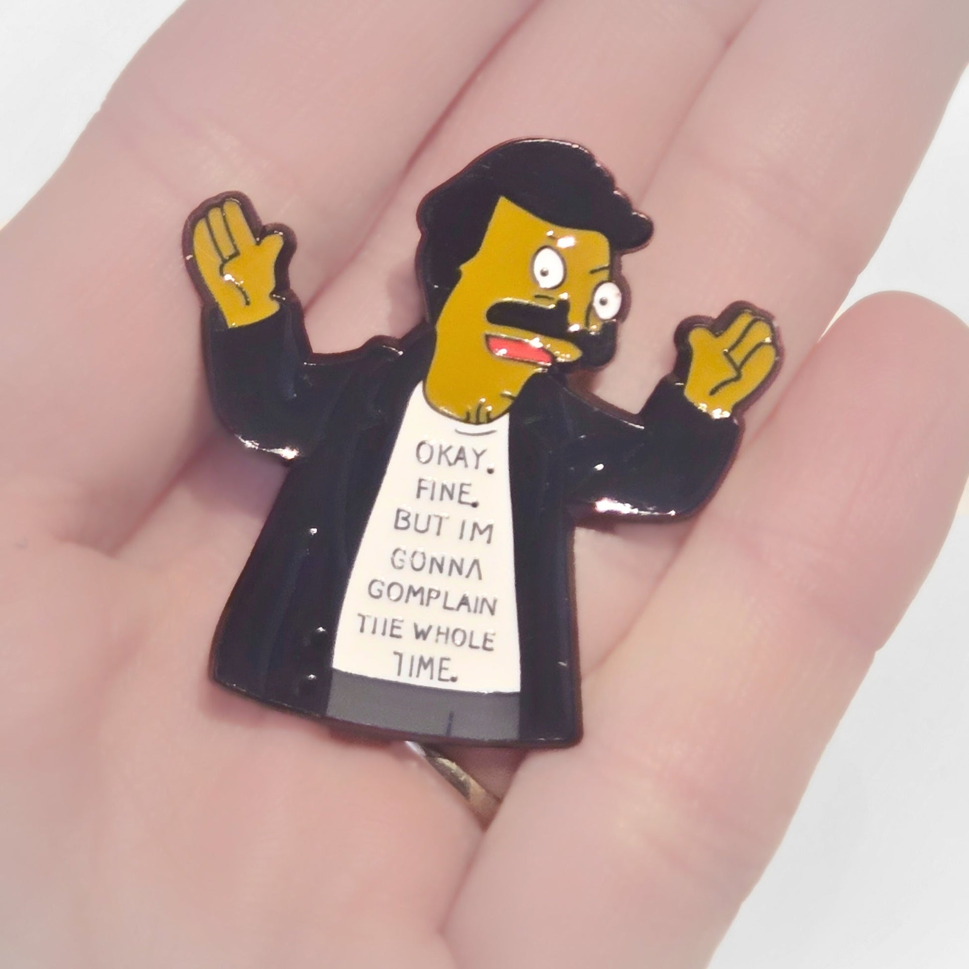 Bob's Burgers | "OK Fine But I'm Gonna Complain the Whole Time" | Collectible Pin - Velora