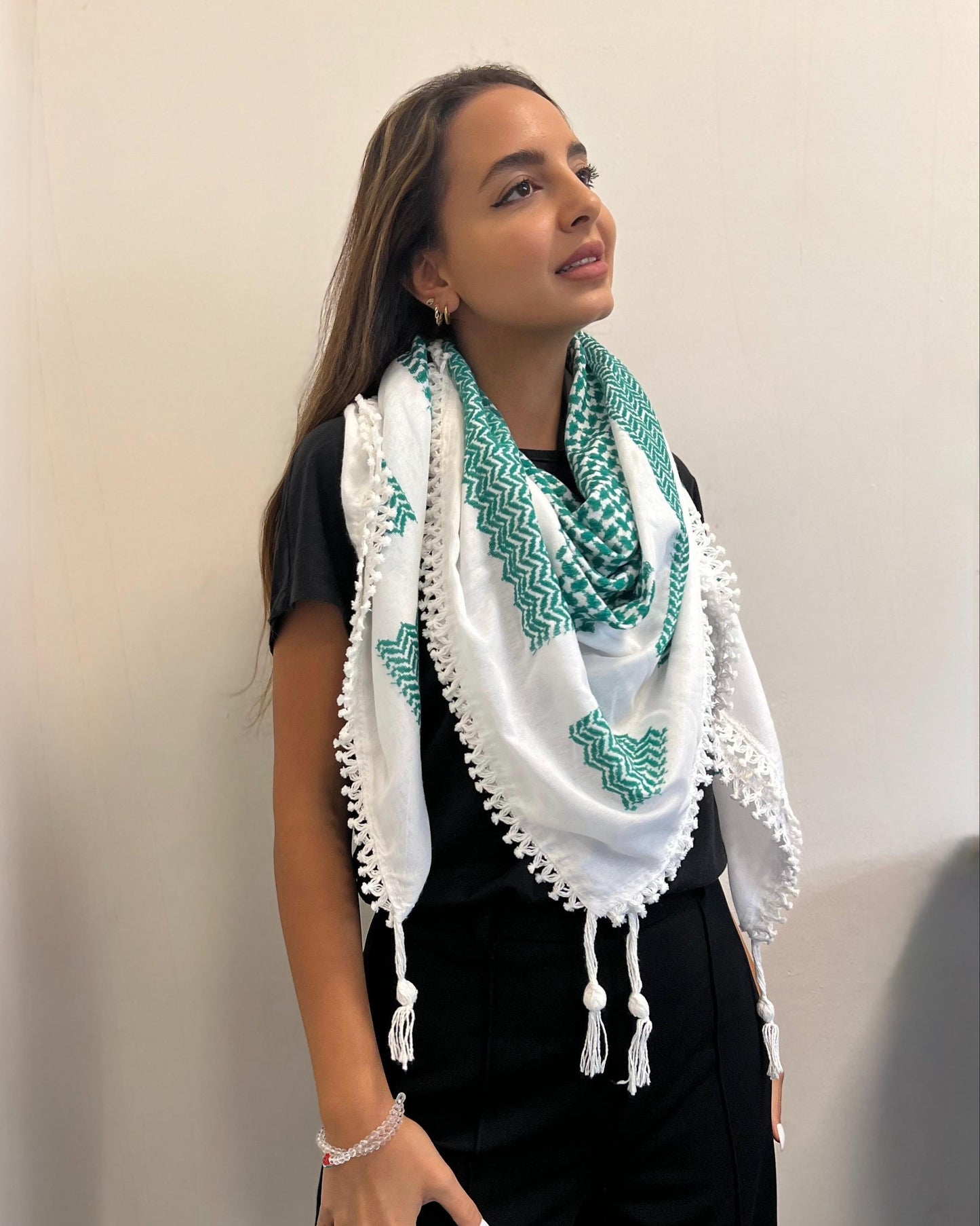 Bold Green Kufiya (Keffiyeh) | Made in Jordan - Velora Luxury Fashion