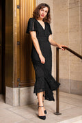 Bonnie Stretch Crochet Midi Dress - Velora Luxury Fashion