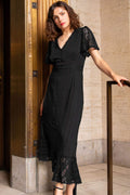 Bonnie Stretch Crochet Midi Dress - Velora Luxury Fashion