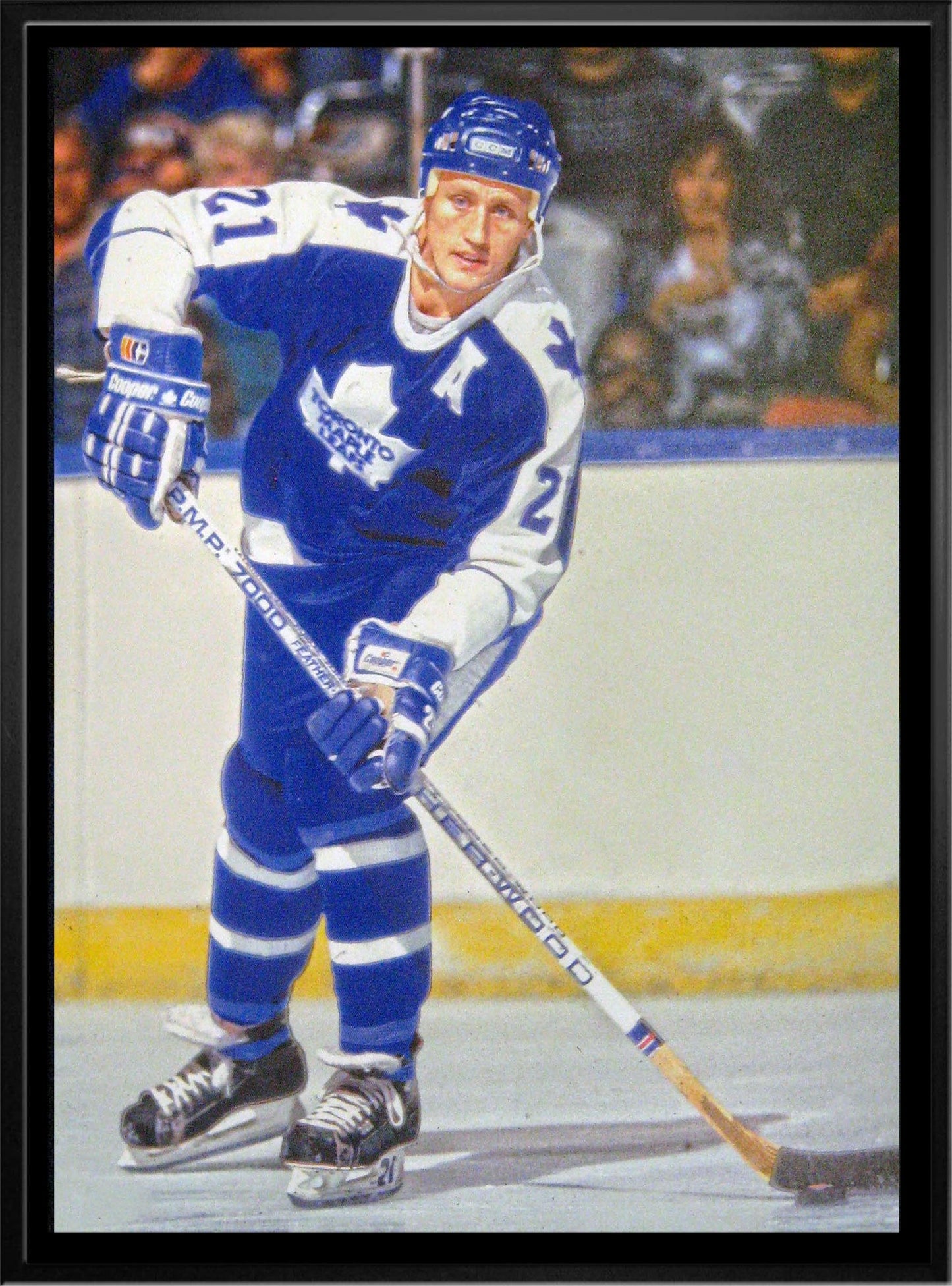 Borje Salming 20x29 Unsigned Framed Canvas Maple Leafs Blue Action-V - Velora Luxury Fashion