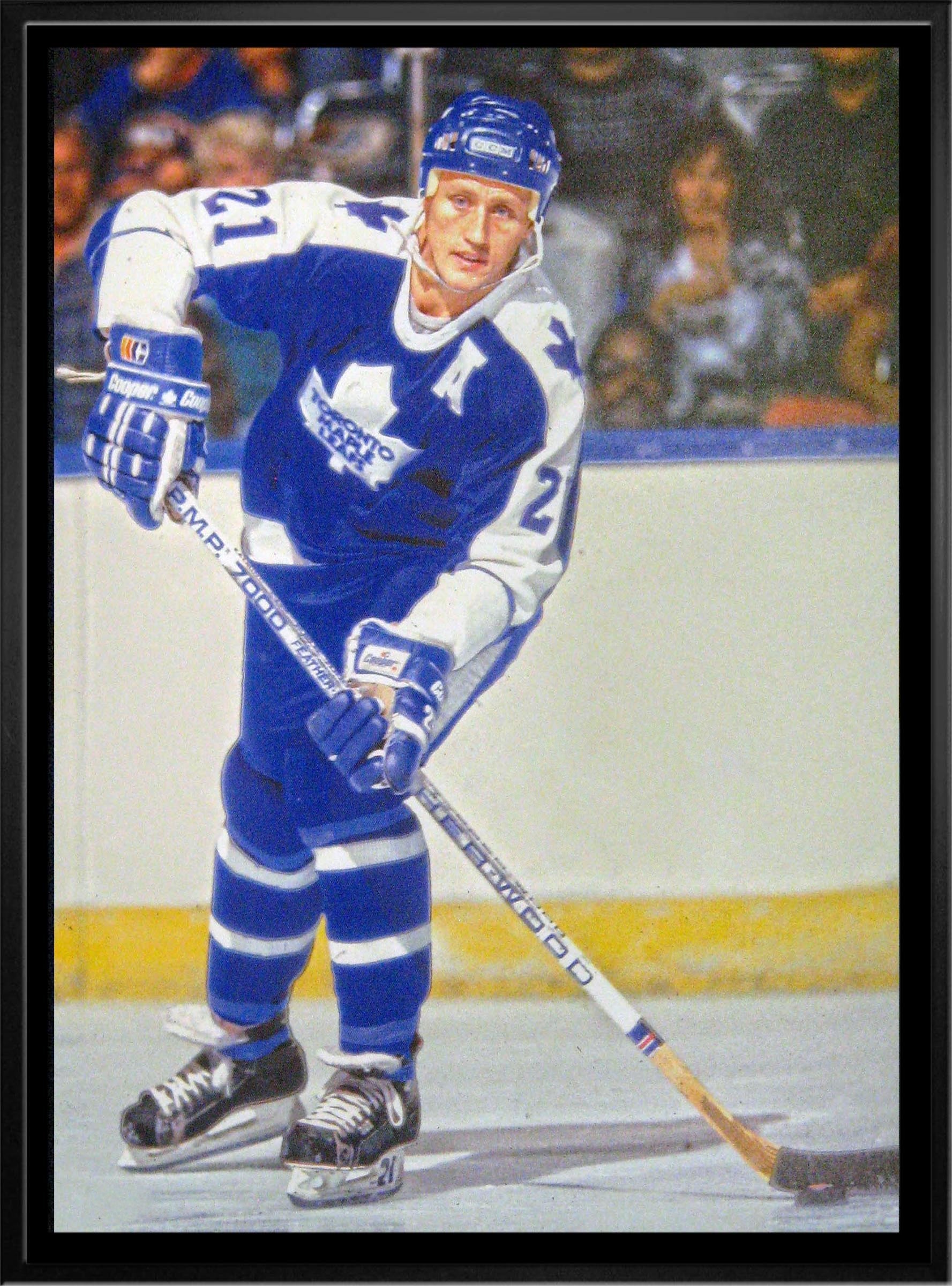 Borje Salming 20x29 Unsigned Framed Canvas Maple Leafs Blue Action-V - Velora Luxury Fashion