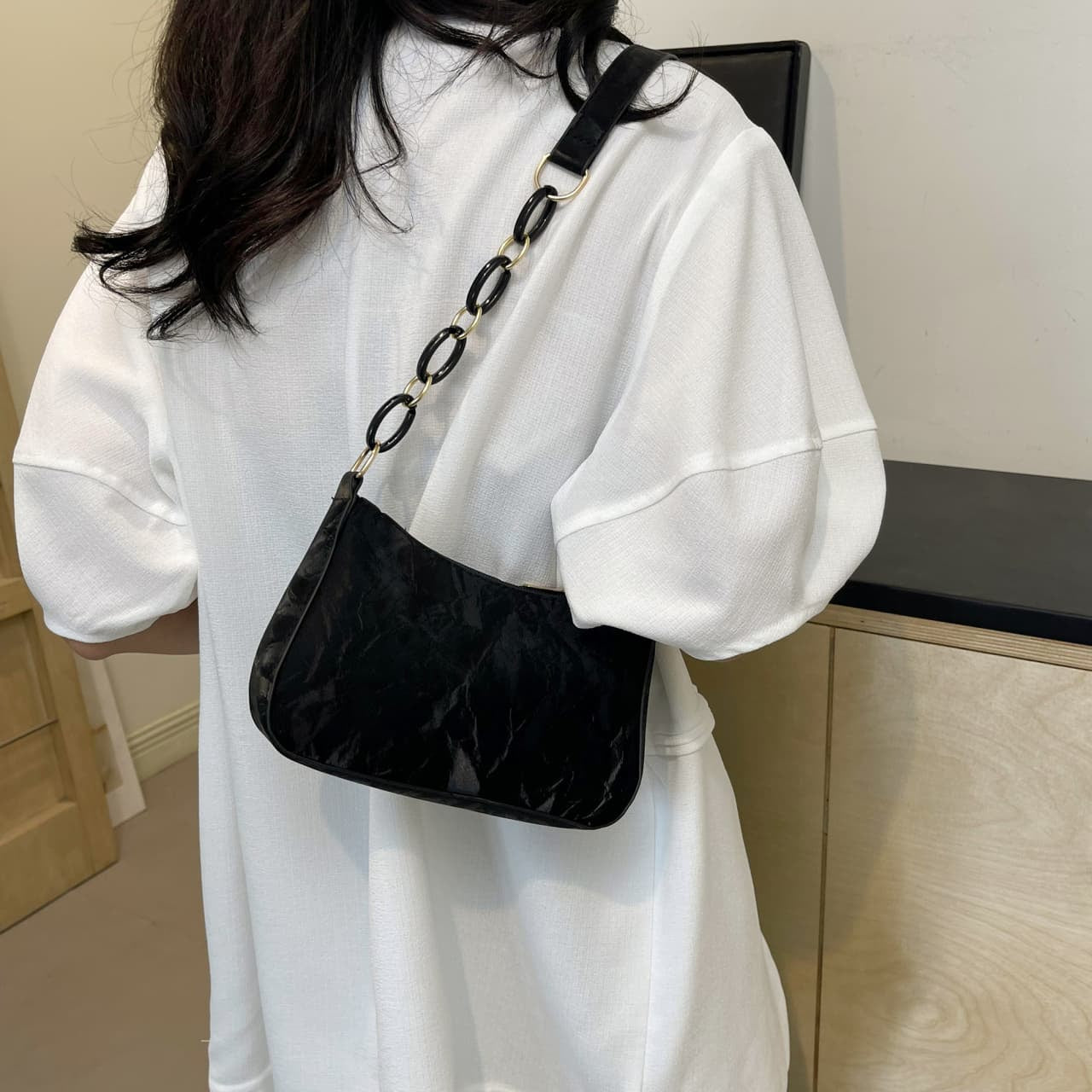 Bow PU Leather Shoulder Bag - Velora Luxury Fashion