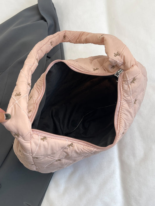 Bow Polyester Shoulder Bag - Velora Luxury Fashion