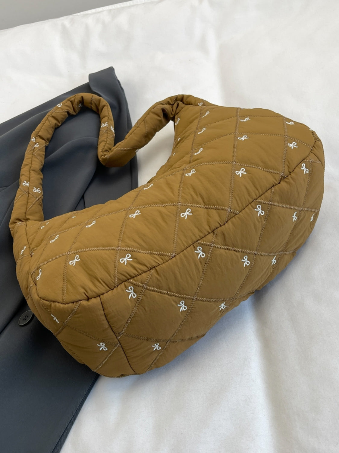 Bow Polyester Shoulder Bag - Velora Luxury Fashion