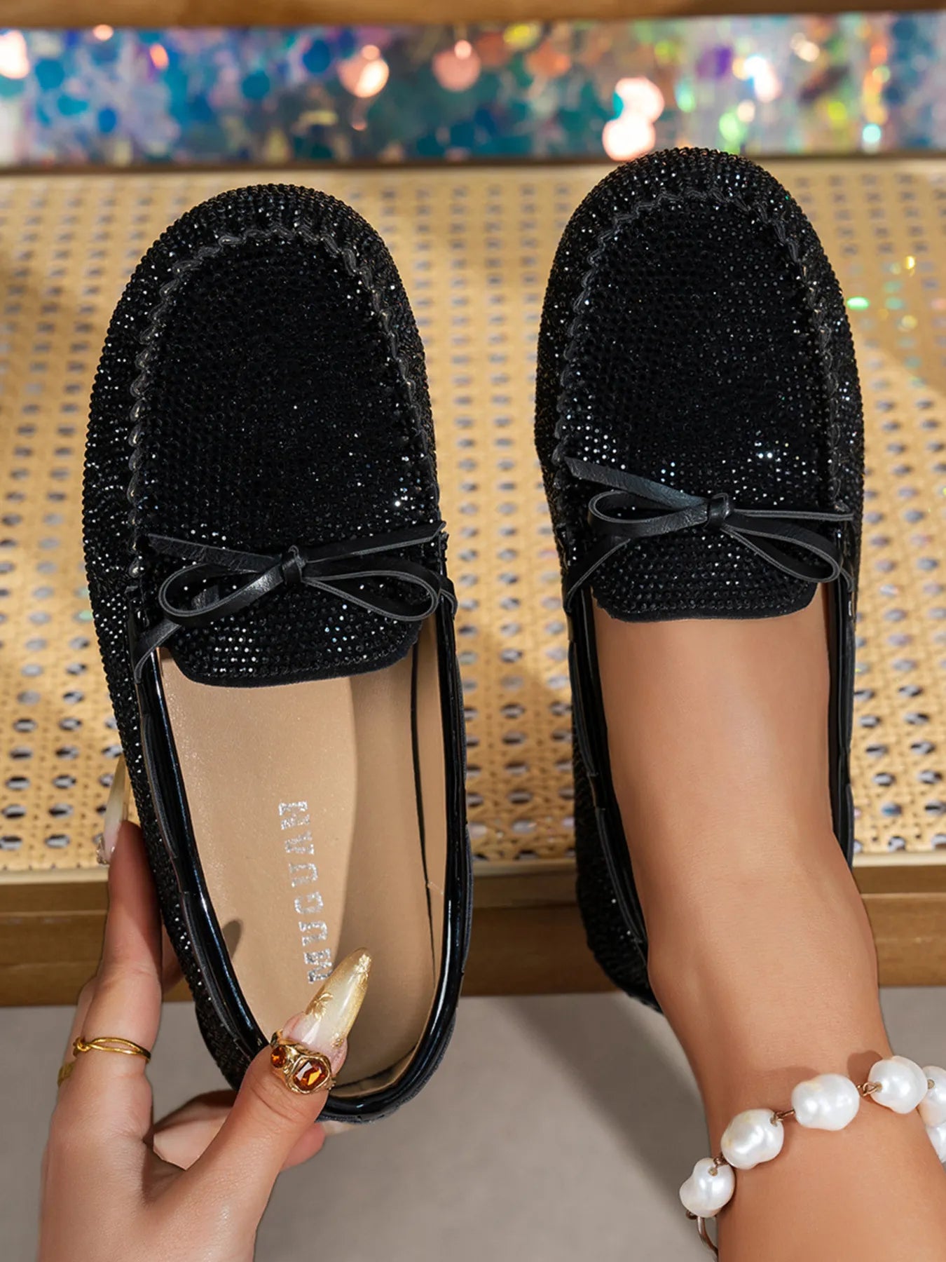 Bow Round Toe Flats Slip-Ons - Velora Luxury Fashion