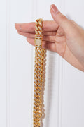 Brass Curb Chain Necklace - Velora Luxury Fashion