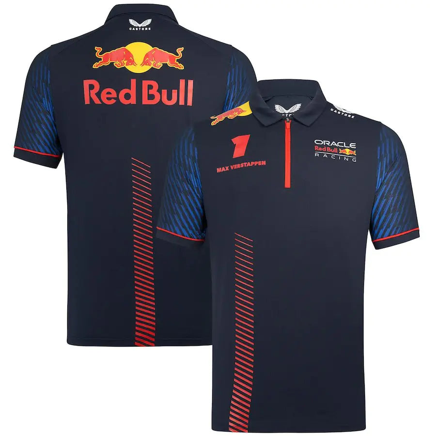 Breathable Quick-Dry Polo Shirt for F1 Racing and Biking - Velora Luxury Fashion