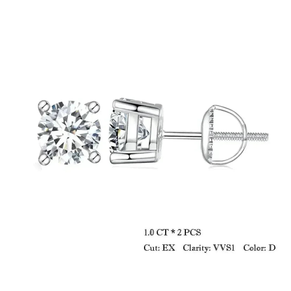Breathtaking Moissanite Heart Stud Earrings | 925 Sterling Silver - Velora Luxury Fashion