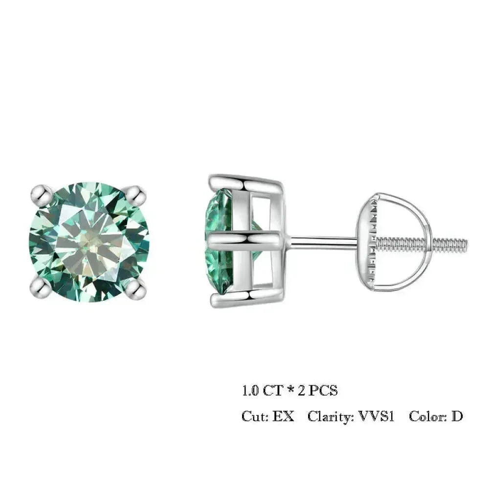 Breathtaking Moissanite Heart Stud Earrings | 925 Sterling Silver - Velora Luxury Fashion