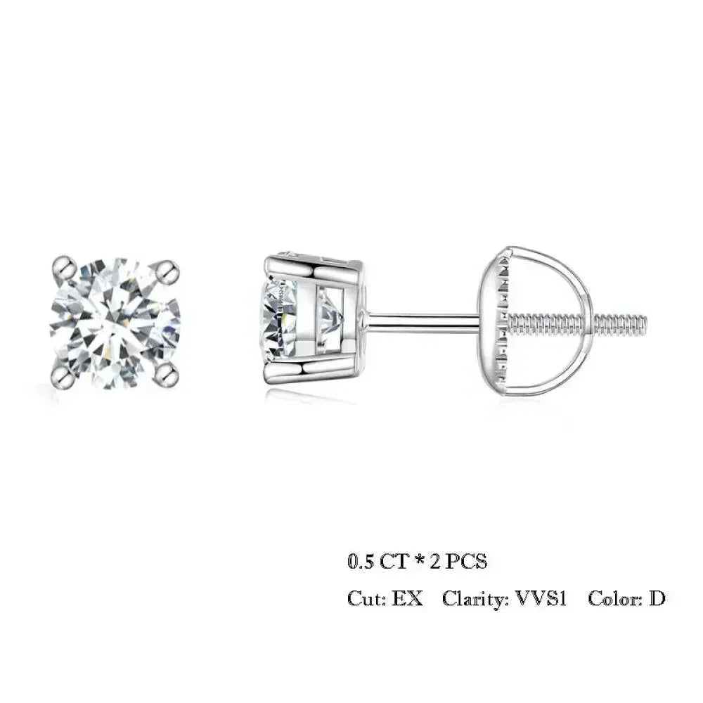 Breathtaking Moissanite Heart Stud Earrings | 925 Sterling Silver - Velora Luxury Fashion