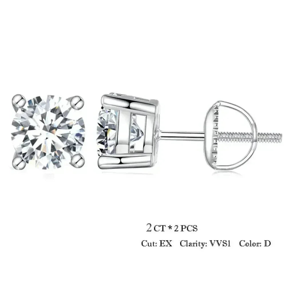 Breathtaking Moissanite Heart Stud Earrings | 925 Sterling Silver - Velora Luxury Fashion