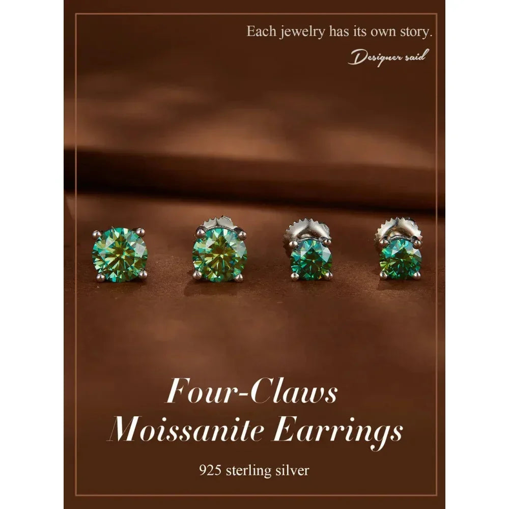 Breathtaking Moissanite Heart Stud Earrings | 925 Sterling Silver - Velora Luxury Fashion