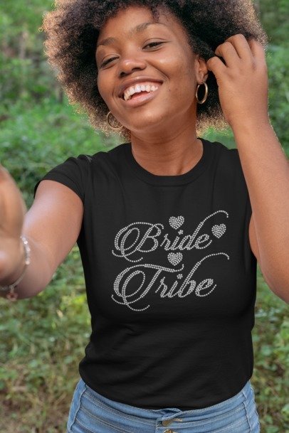 Bride Tribe Rhinestone Shirt – Bachelorette Party Sparkle Bling Tee | Blingdazzel