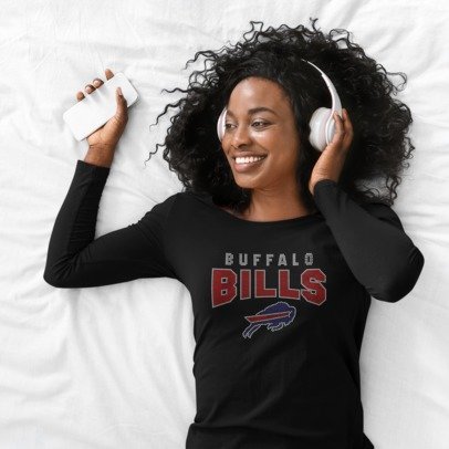 Buffalo Bills Rhinestone Shirt – Bling Football Sparkle Game Day Tee | Blingdazzel