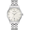 Bulova Ladies Classic Diamond Dial Stainless Steel 3-Hand Calendar Date Quartz Watch White Mother-of-Pearl Style: 96P220 - Velora Luxury Fashion
