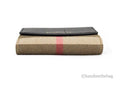 Burberry Luna Black Leather House Check Coin Pouch Wallet - Velora Luxury Fashion