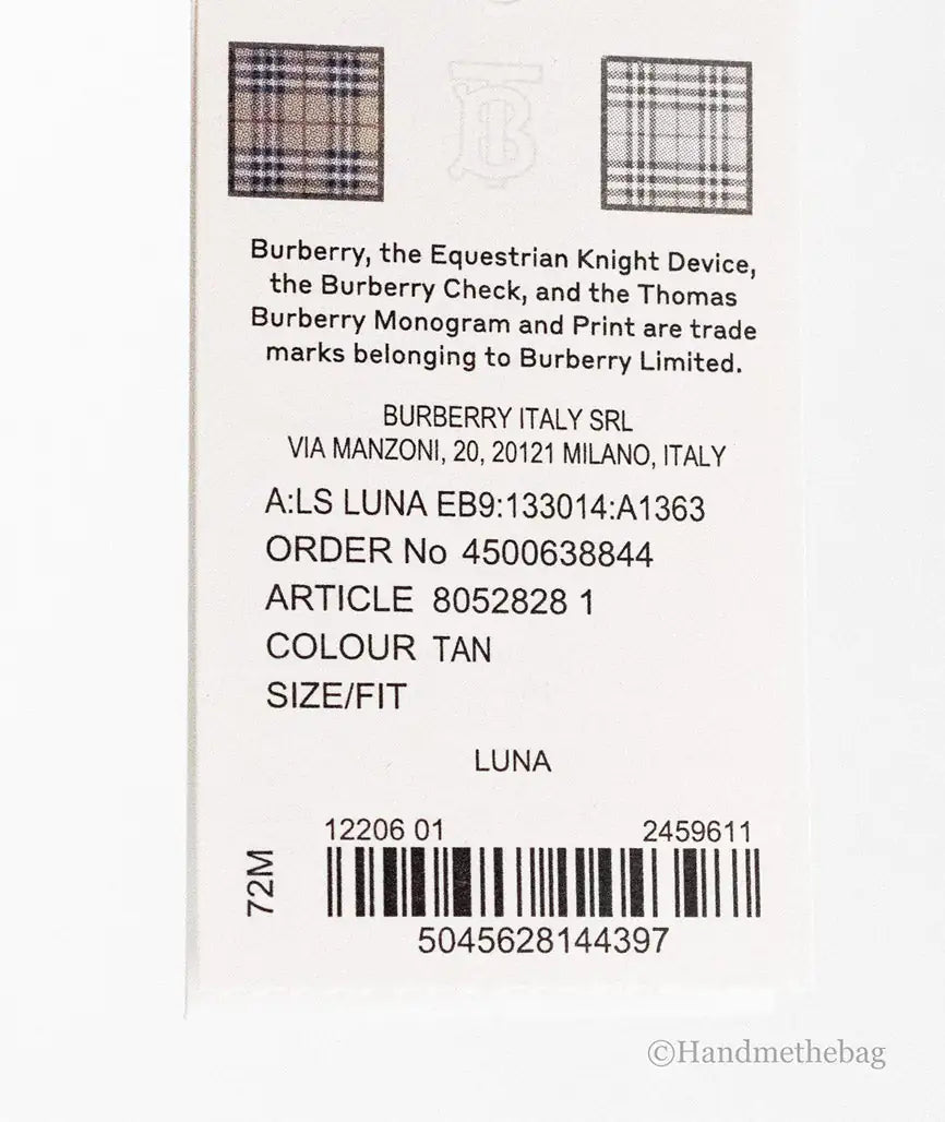 Burberry Luna Tan Grained Leather Small Coin Pouch Wallet - Velora Luxury Fashion