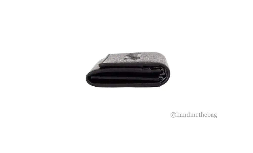 Burberry Porter Black Leather Branded Embossed Clutch Flap Wallet - Velora Luxury Fashion