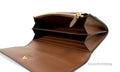 Burberry Porter Tan Leather Branded Embossed Clutch Flap Wallet - Velora Luxury Fashion