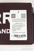 Burberry Ronan Oxblood Printed Smooth Leather Logo Bifold Wallet - Velora Luxury Fashion