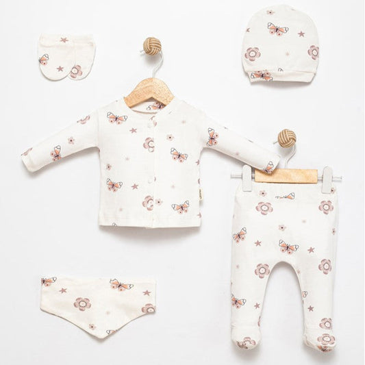 Butterfly Charm Newborn 5PC Set - Velora Luxury Fashion