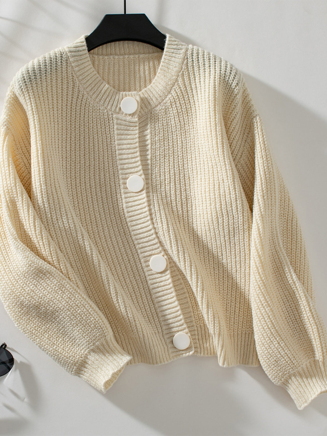 Button Down Long Sleeve Cardigan - Velora Luxury Fashion