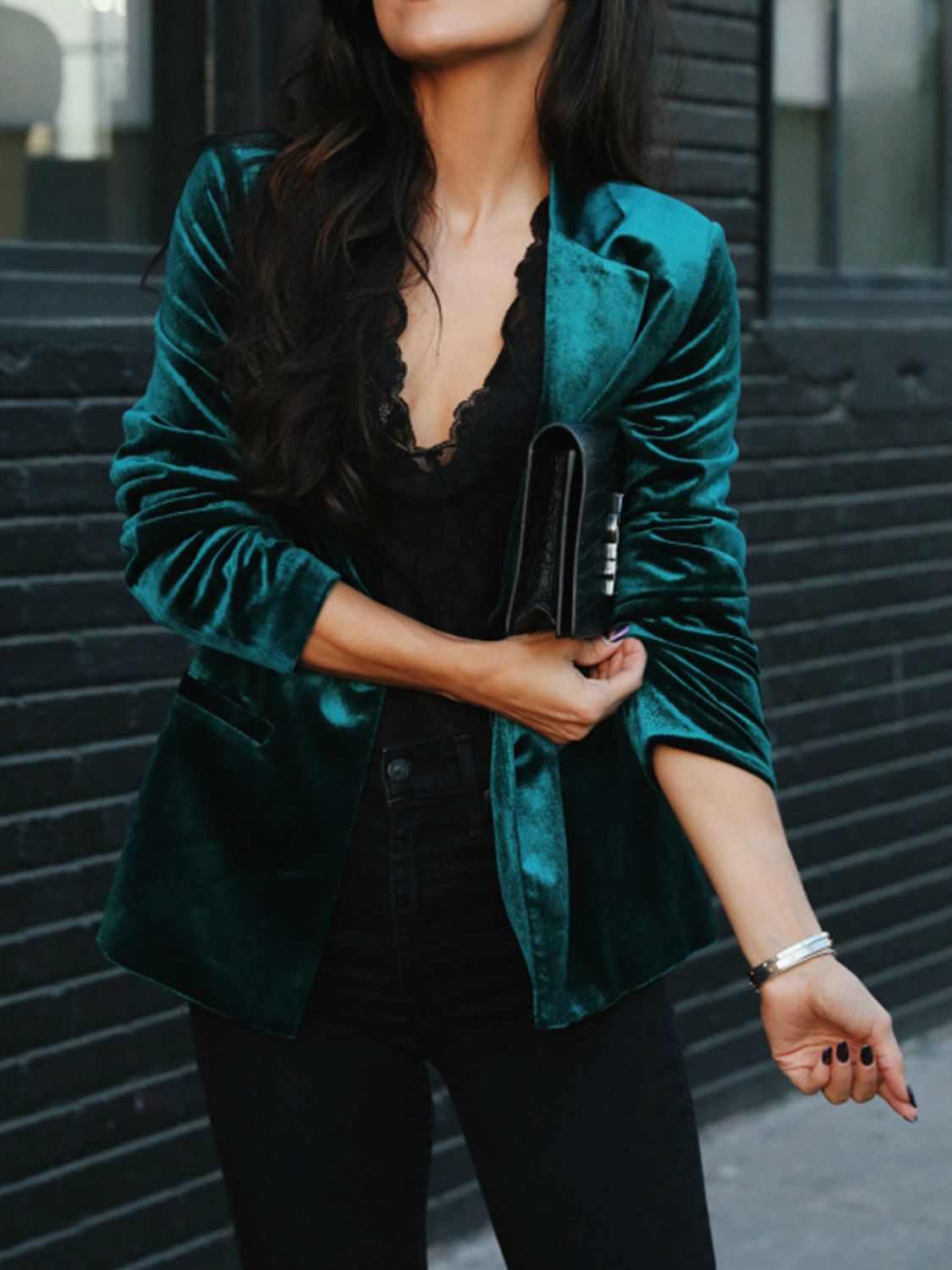 Button Up Lapel Collar Blazer - Velora Luxury Fashion