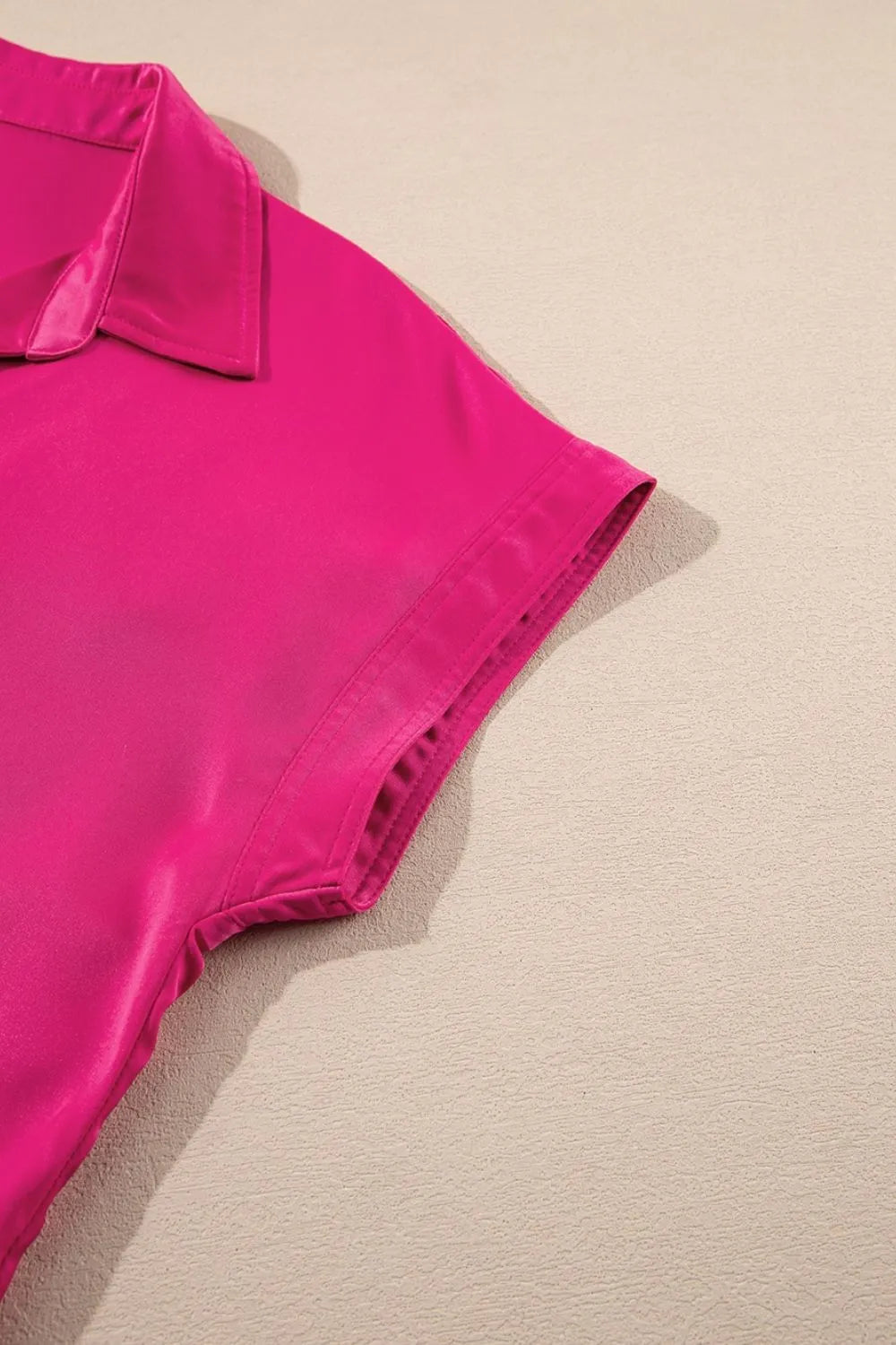 Buttoned Collared Neck Mini Shirt Dress - Velora Luxury Fashion