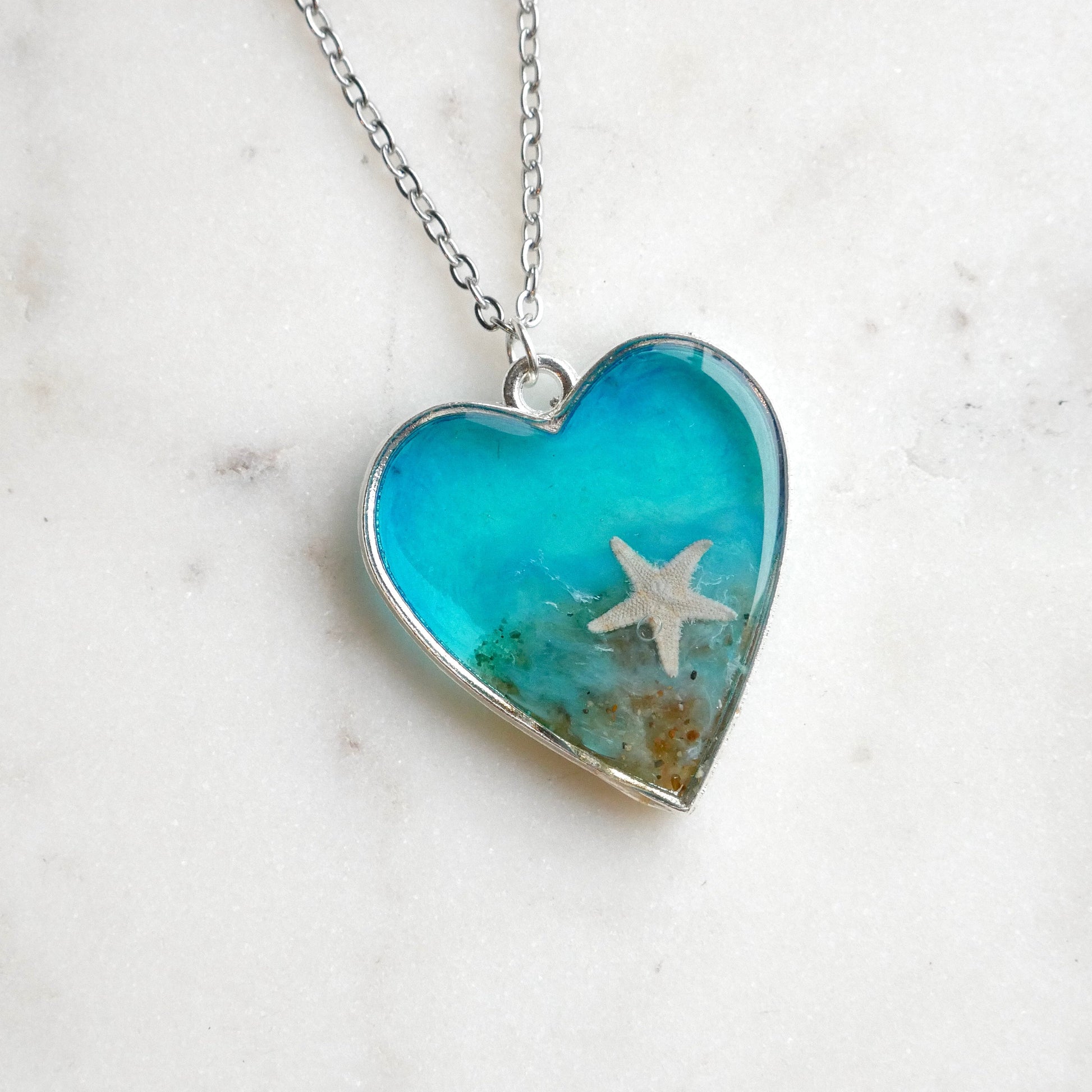 Collier bord de mer - coeur (grand) - Velora