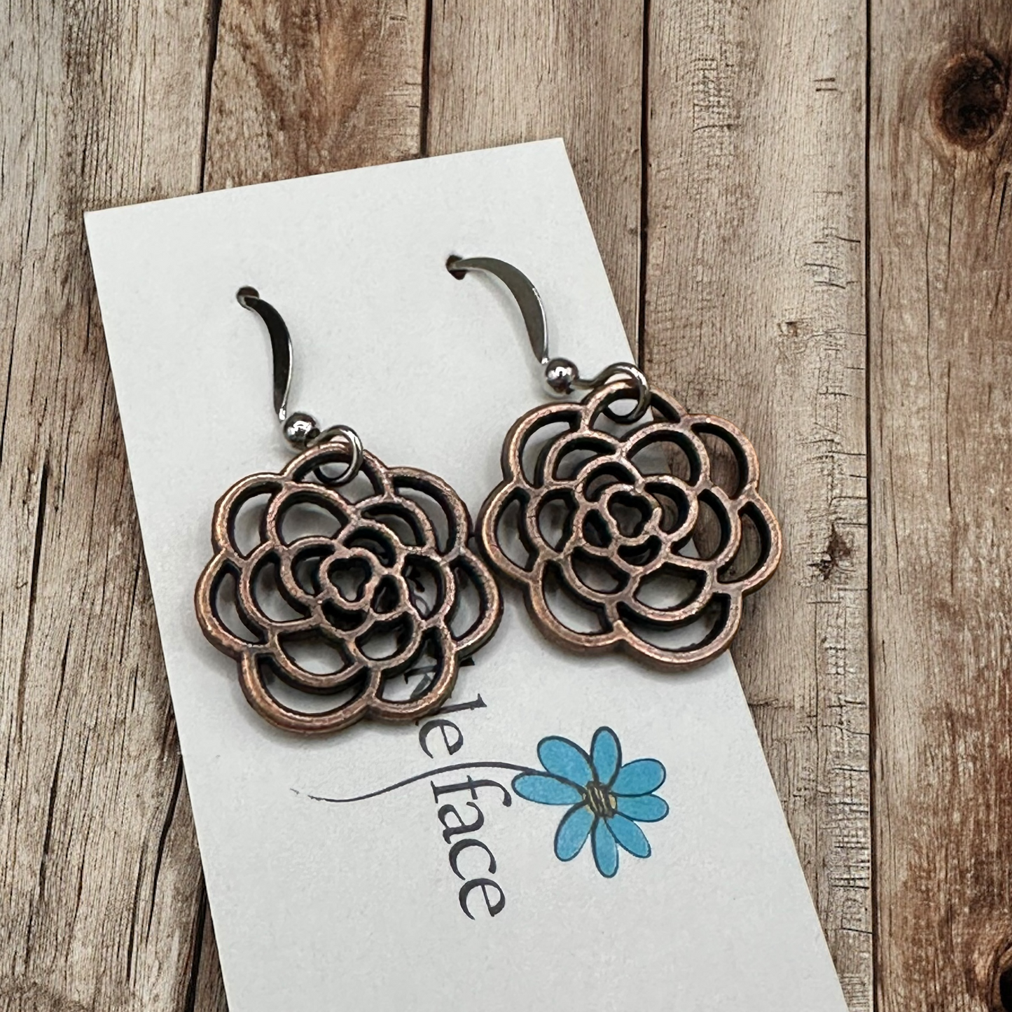 Rose Flower Earrings - Velora