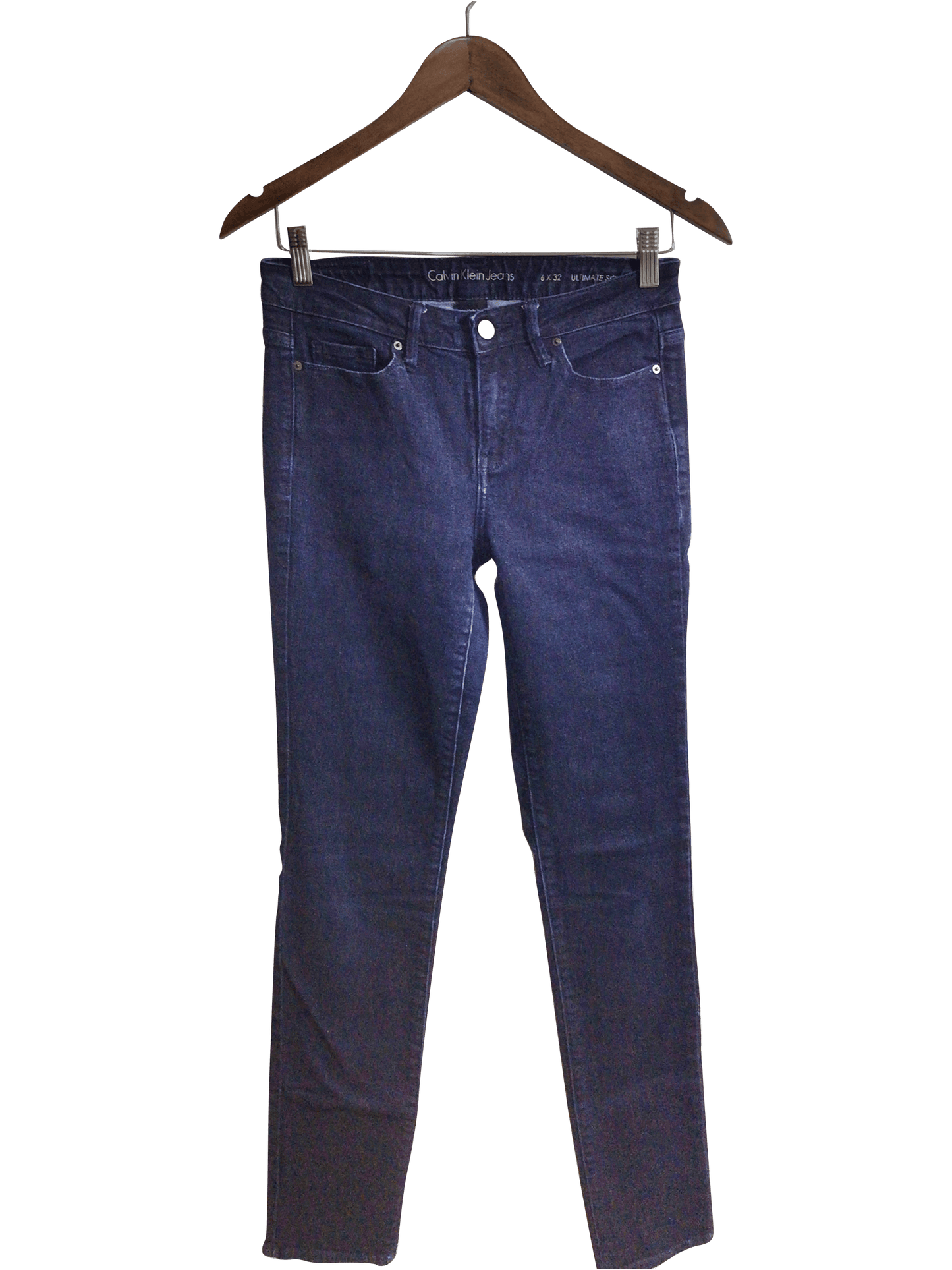 CALVIN KLEIN Women Straight-Legged Jeans Regular fit in Blue - 6x32 - Velora Luxury Fashion