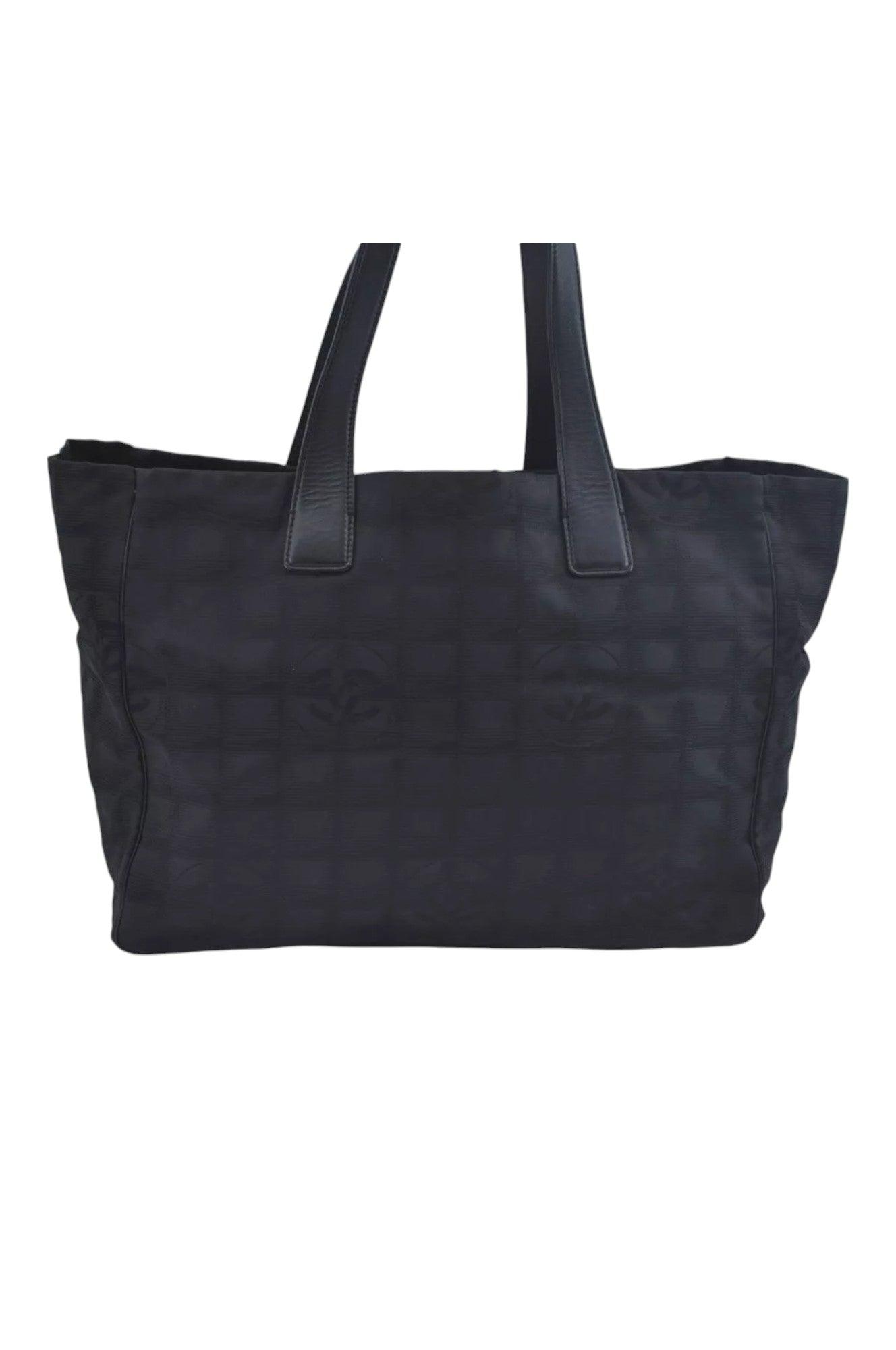 CHANEL New Travel Line Vintage Tote Bag Nylon Leather Black Junk 1911J - Velora Luxury Fashion