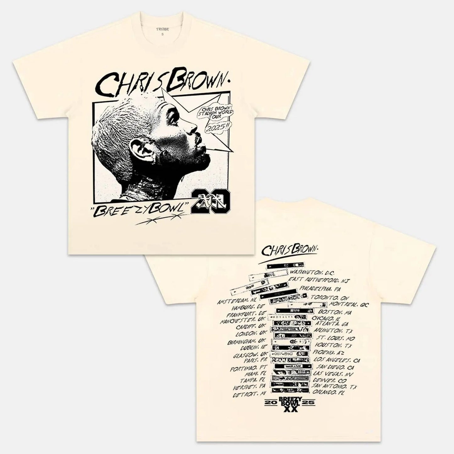 Chris Brown: Breezy Bowl Tour Tee V5 - Velora