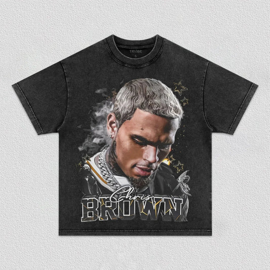 Chris Brown: Music Icon Tee V7 - Velora