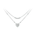 Capture Her Heart With Dazzling Brilliance: 1Ct Moissanite Heart Necklace - Velora Luxury Fashion