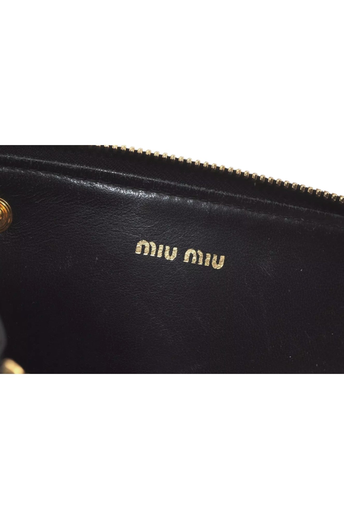 Authentic MIU MIU Vintage Matelasse Leather Coin Case Purse Black 8330L - Velora