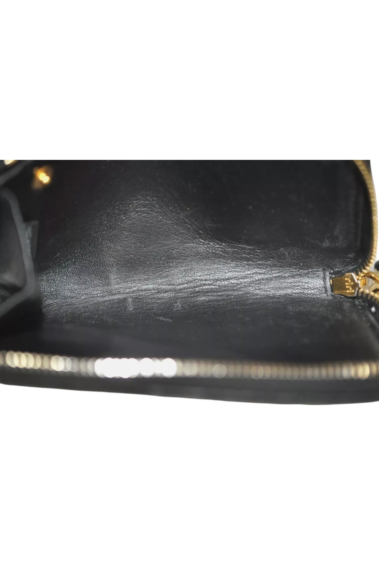 Authentic MIU MIU Vintage Matelasse Leather Coin Case Purse Black 8330L - Velora