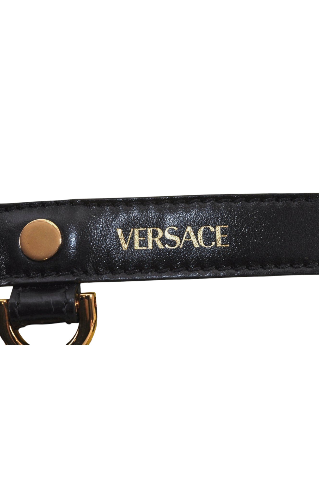 Authentic VERSACE La Greca Vintage Leather Pouch Purse Yellow Box Junk 7524L - Velora