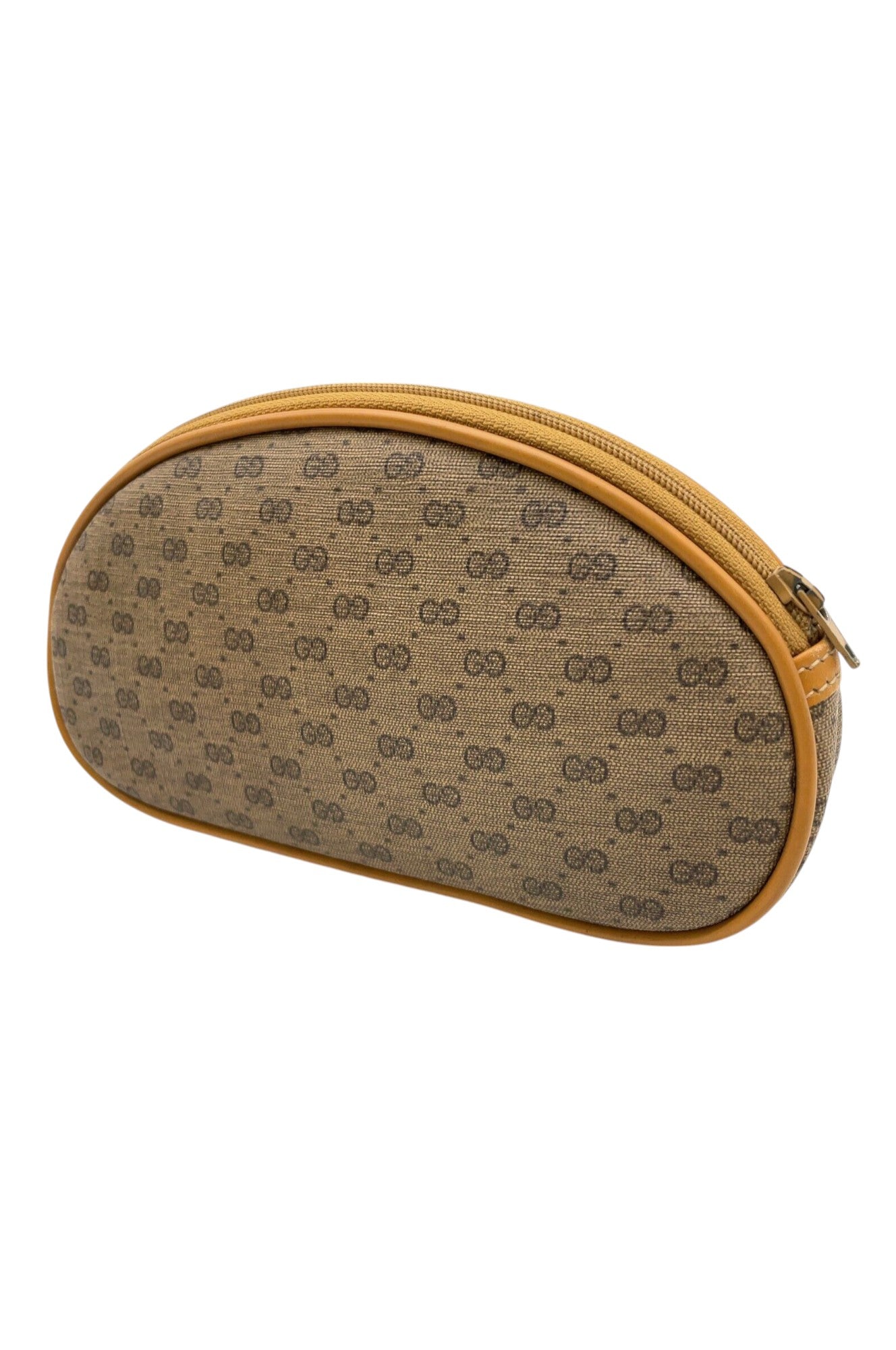 Auth Gucci Old Micro GG PVC Brown Round Shoulder Bag With Pouch Set SKS0200041 - Velora
