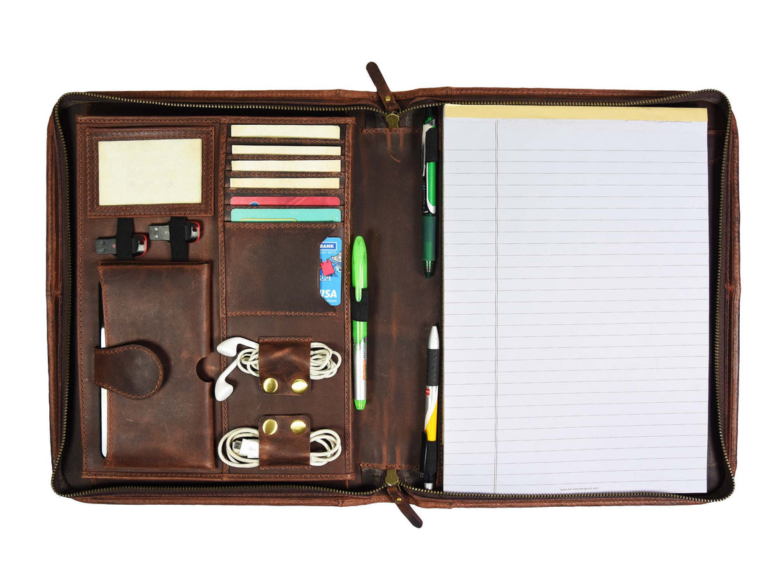Caraquet Leather Travel Organizer -  Walnut Brown - Velora Luxury Fashion