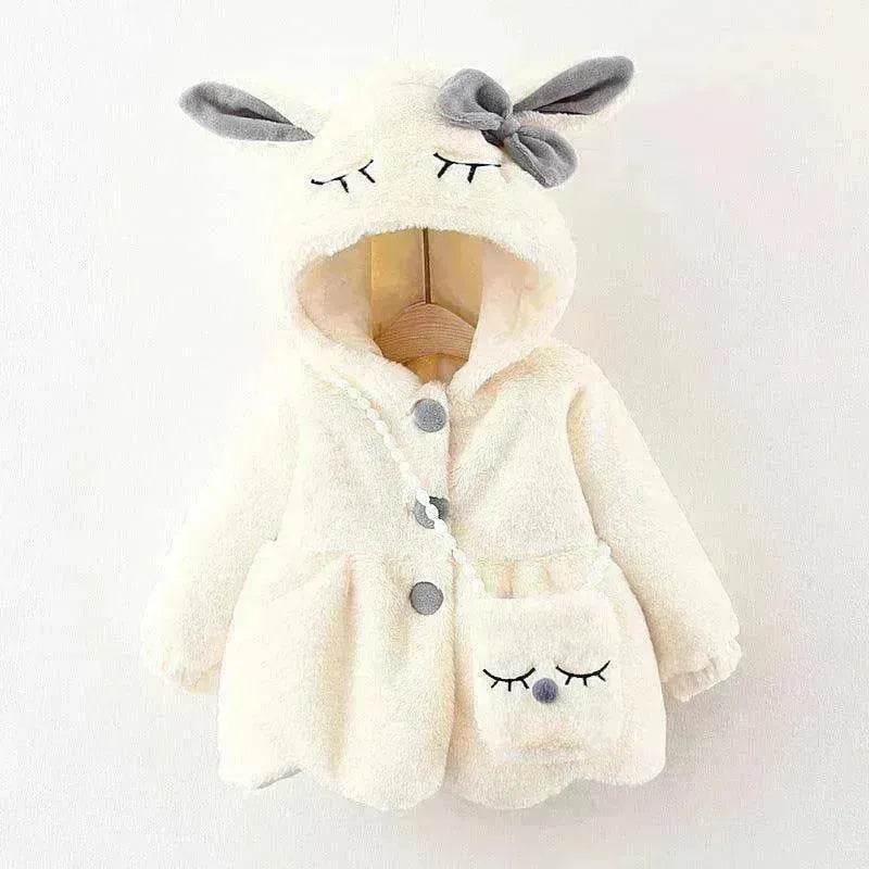 Cartoon Coat Hooded Baby Girl Toddler Fur - Velora