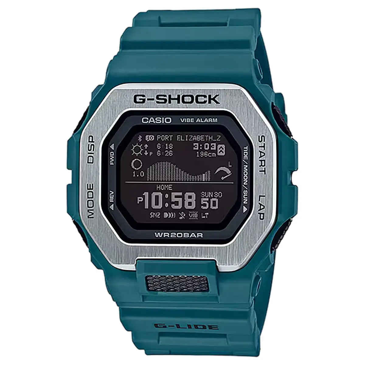 Casio G-Shock G-Lide Teal Resin Surf Watch GBX100-2 - Velora Luxury Fashion