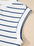 Casual Striped Tank and Wide Leg Pants 2pcs Set - Velora Luxury Fashion
