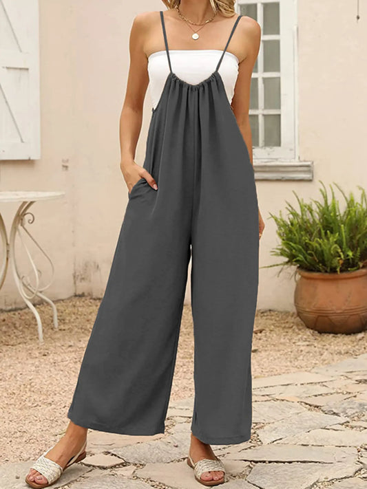 Casual Wide Leg Overalls - Velora Luxury Fashion