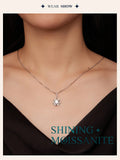 Celestial Sparkle 1ct Moissanite Sterling Silver Star Pendant Necklace - Velora Luxury Fashion