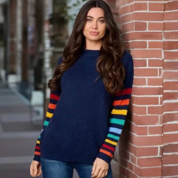 Chandail rayé multicolore