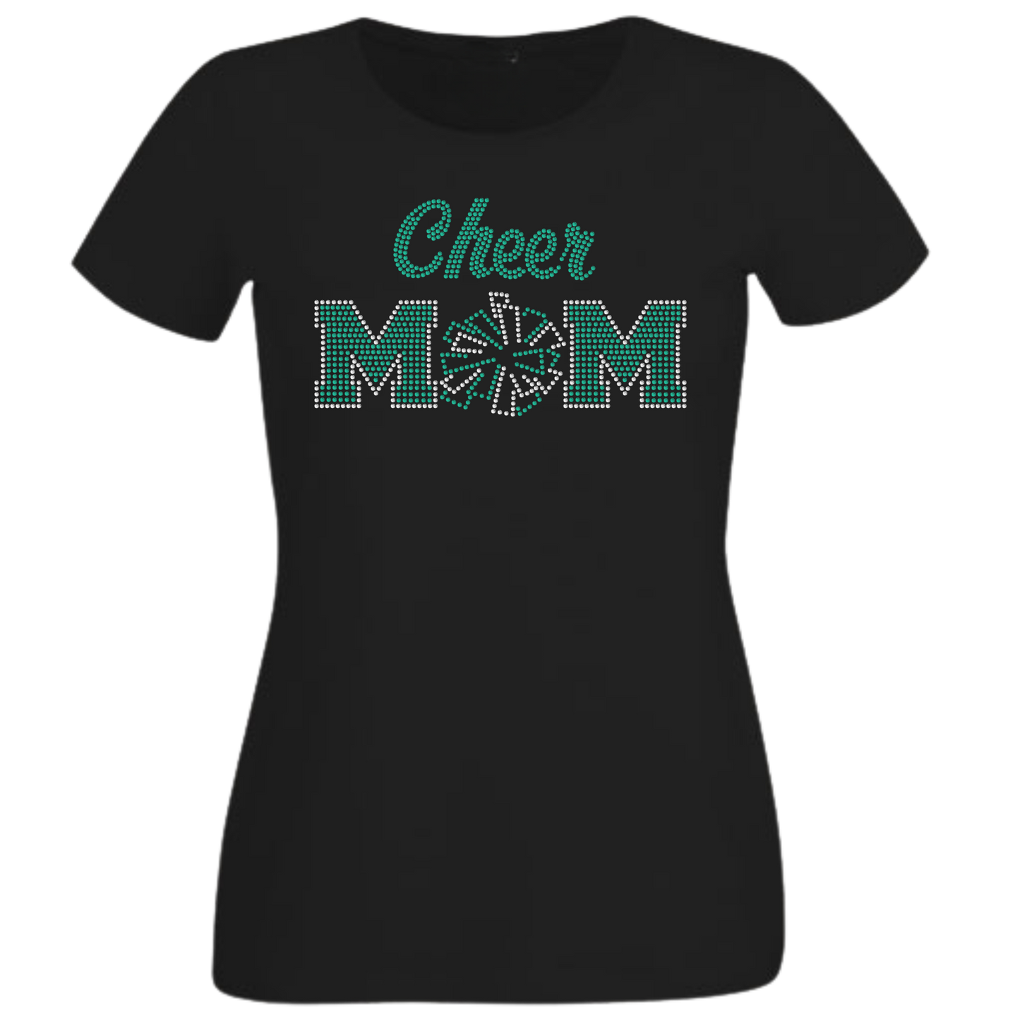 Cheer Mom Rhinestone Shirt – Cheerleader Mom Sparkle Bling Tee | Blingdazzel